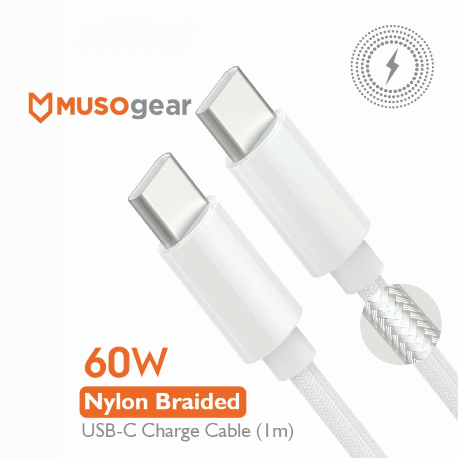 MUSOgear USB C to USB C 60W Cable
