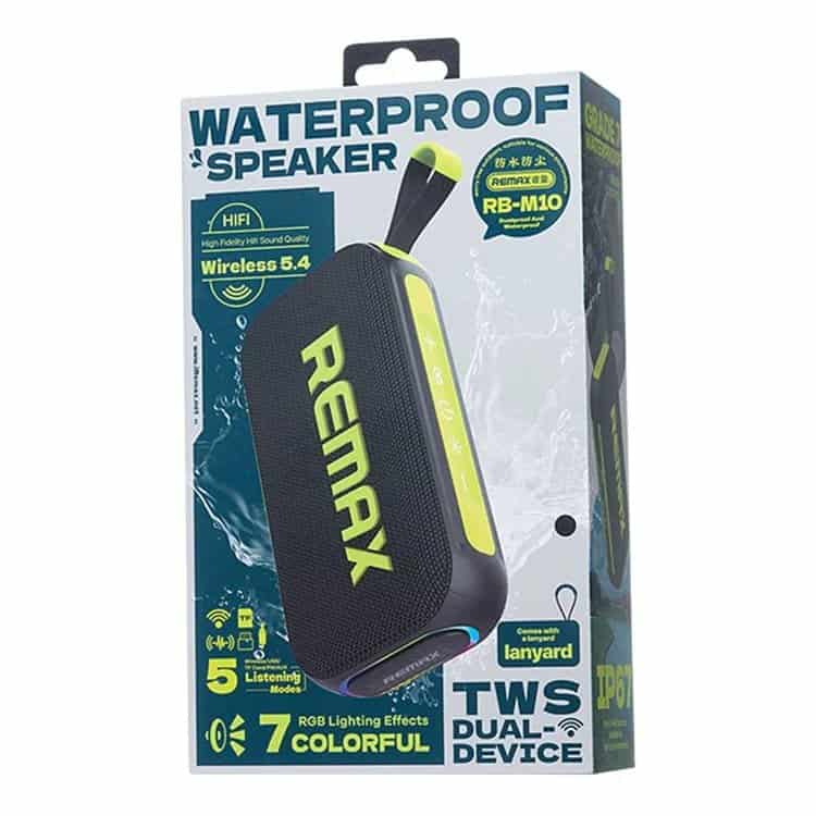 REMAX RB-M10 20W Portable Wireless Bluetooth Speaker Waterproof with LED Light
