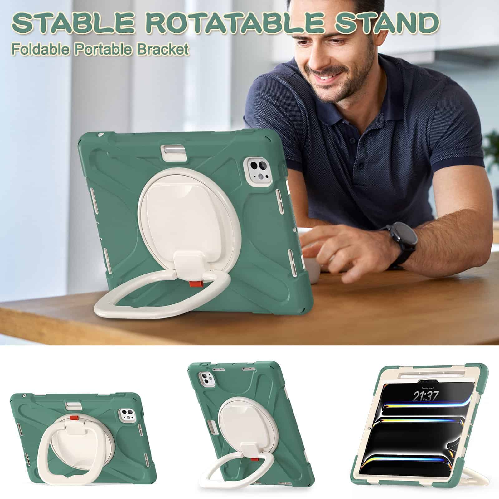 iPad 10/A16 Heavy Duty 360 Rotating Stand Case