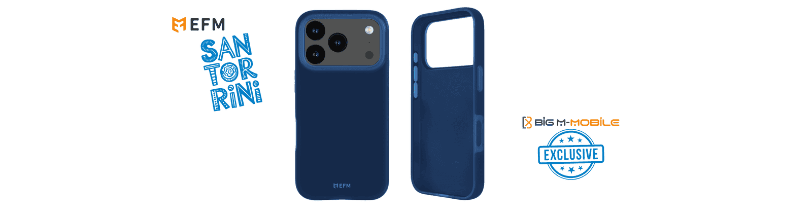 iPhone 17 Armour EFM Santorini Case Navy Blue