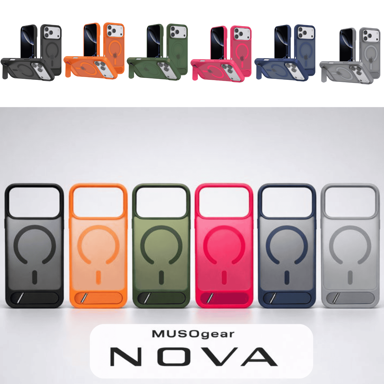 iPhone 15 Pro Max Muso Gear Nova Magsafe Kickstand Case