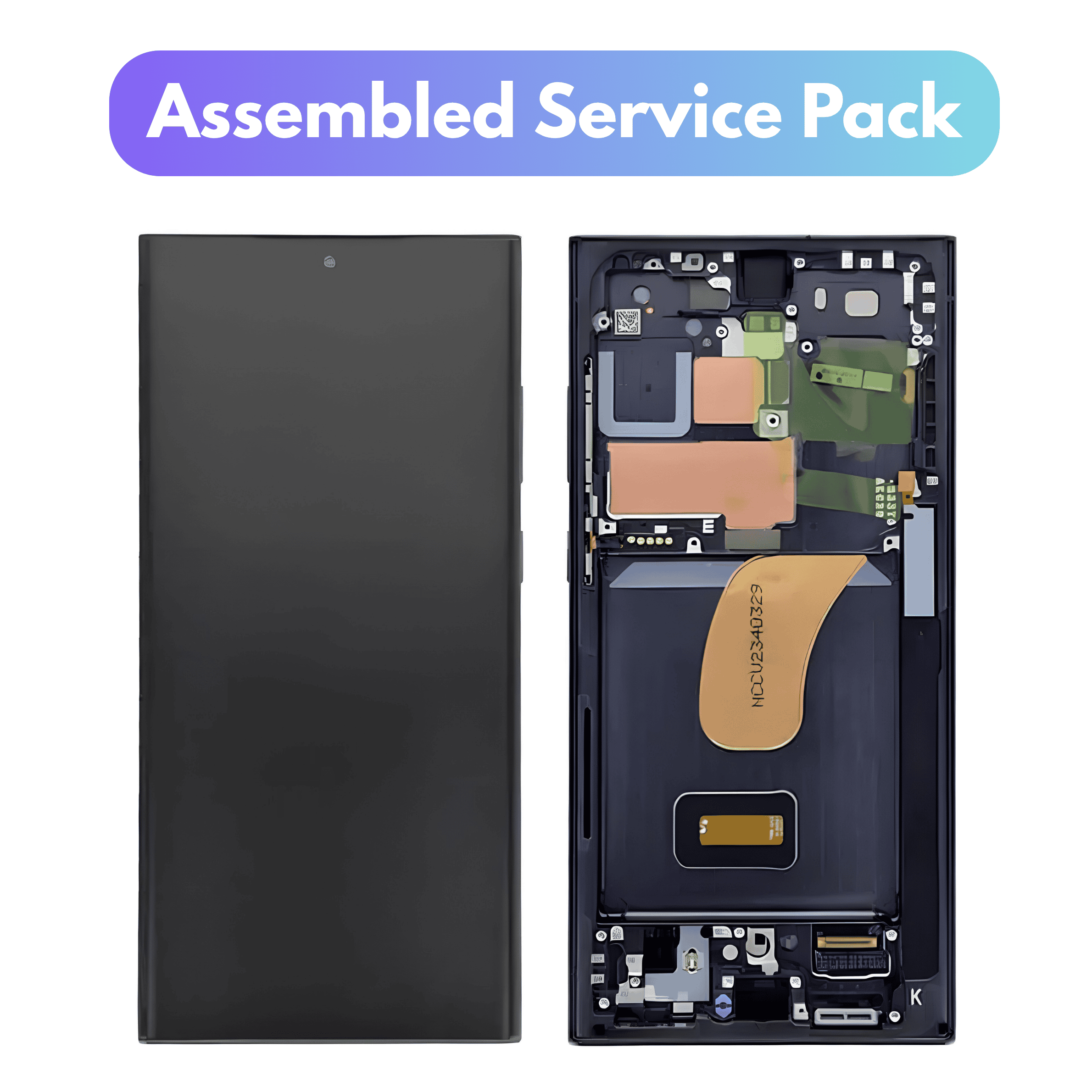 Samsung SM-S918 Galaxy S23 Ultra Assembled Service Pack Display Black