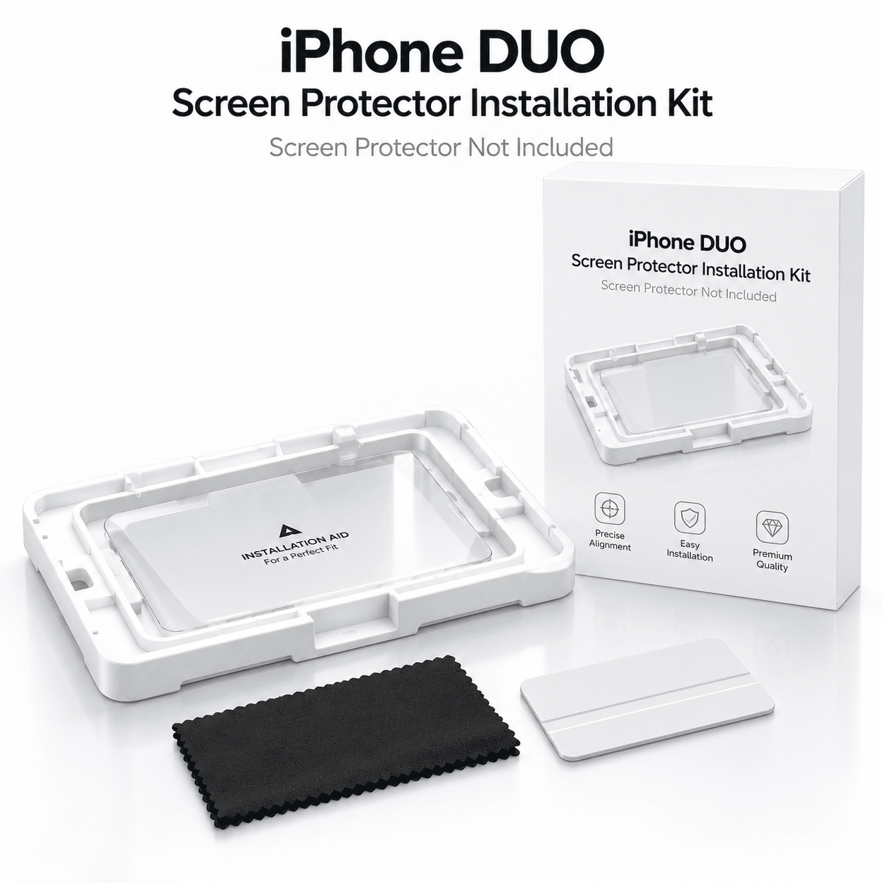 iPhone DUO Screen Protector Installation Kit (Screen Protector Not Included)