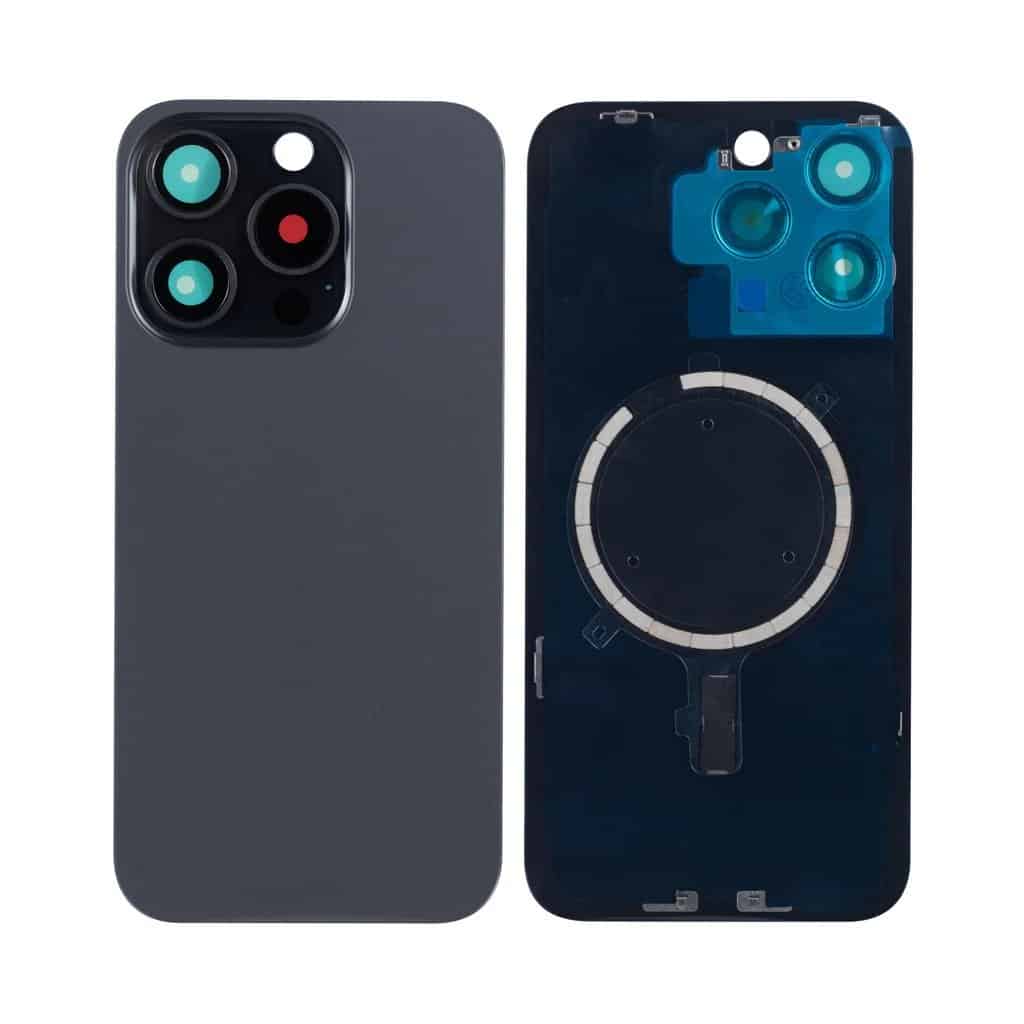 iPhone 15 Pro Max Compatible Back Glass with Frame with Logo MBG