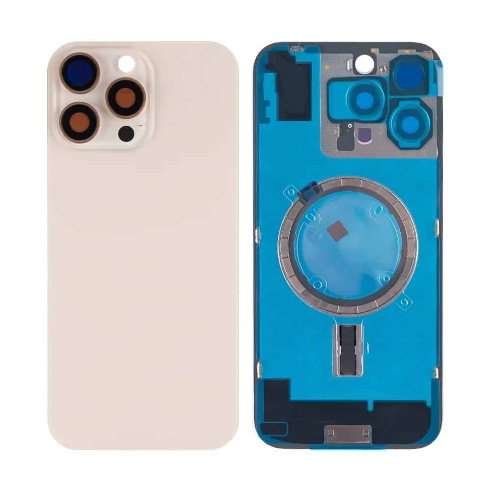 iPhone 16 Pro Compatible Back Glass with Frame with Logo MBG