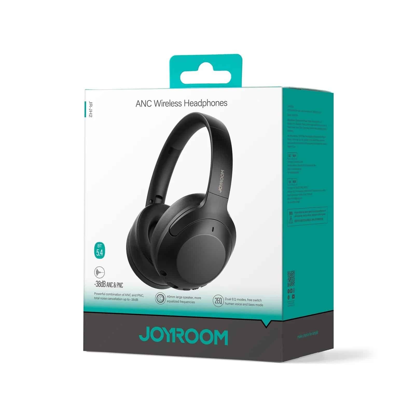 JR-JH2 Hybrid ANC Wireless Headphones-Black