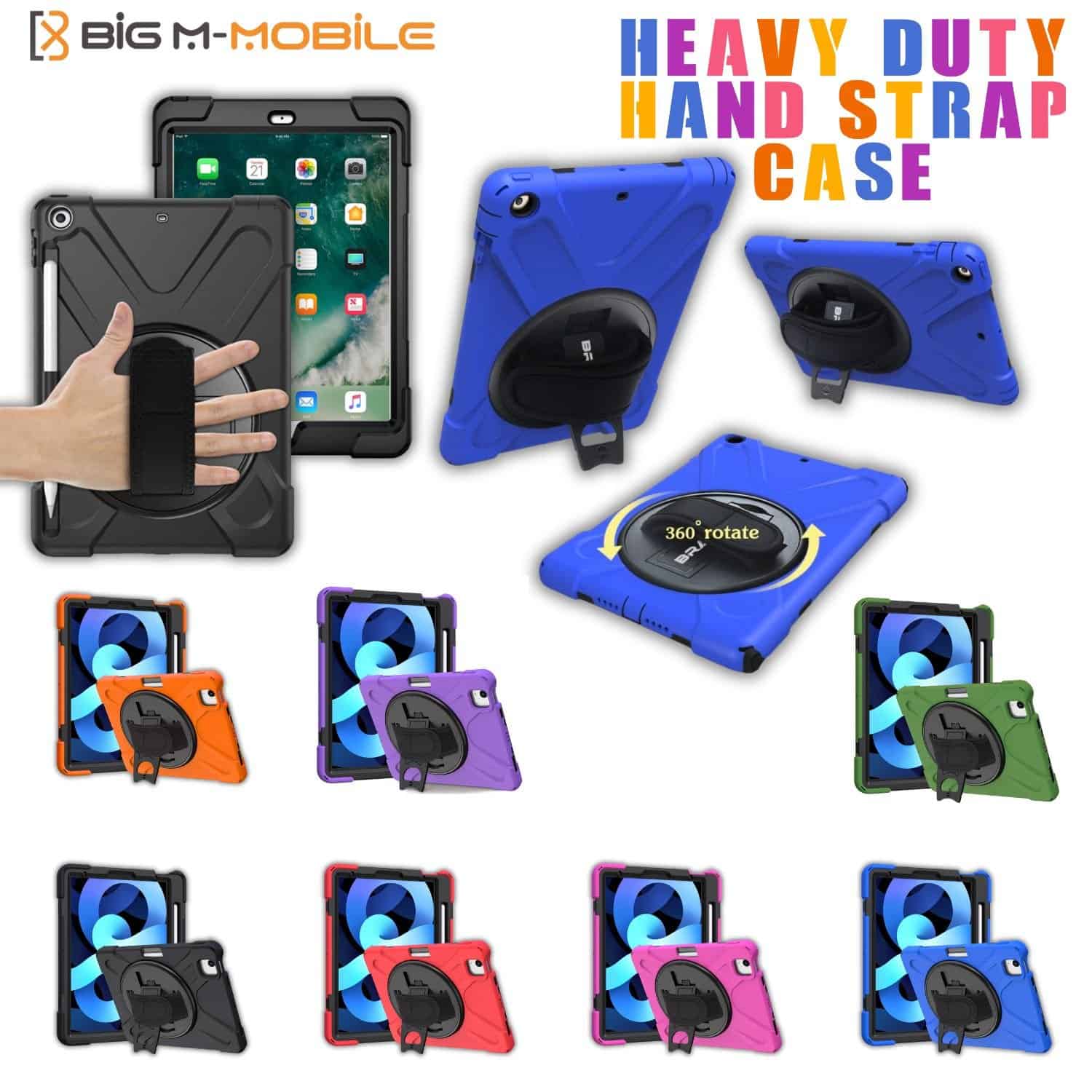 iPad Pro 11″ 1/2/3/4/Air4/Air5/Air6 11″ 2024 Heavy Duty Handstrap Case