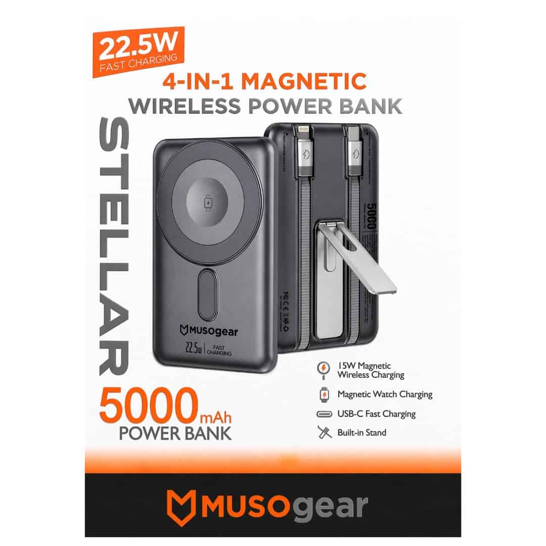 MusoGear Stellar 4 in 1 Wireless Power Bank 5000mAh