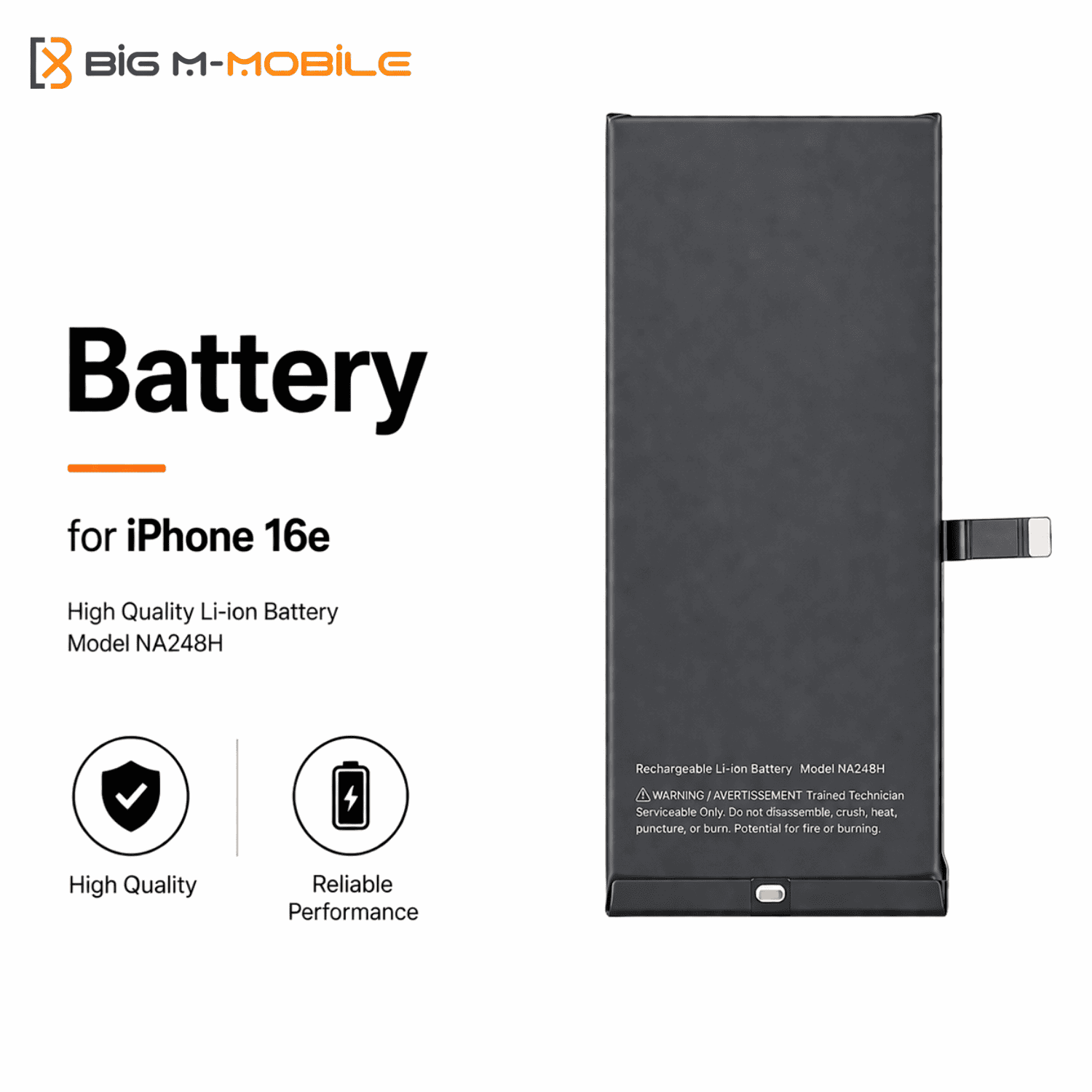 iPhone 16E Compatible Muso High Capacity Battery
