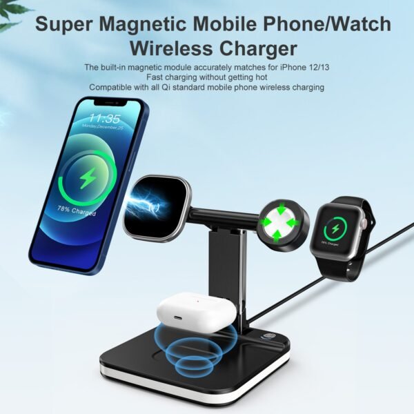 All in one magnetic wireless charger