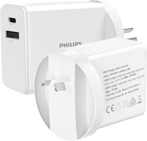 Philips Dual Port 20W Fast [USB-C & A] Power Adapter DLP4342