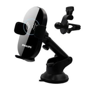 Philips Car Mount Phone Holder with 15W Qi Wireless Fast Charging DLK3525