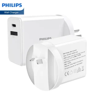 Philips Dual Port 30W Fast [USB-C & A] Power Adapter DLP4343