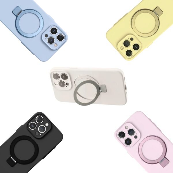 iPhone 15 Pro Max Silicone Stander Magsafe Case