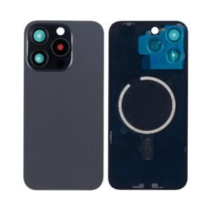 iPhone 15 Pro Max Compatible Back Glass with Frame with Logo MBG