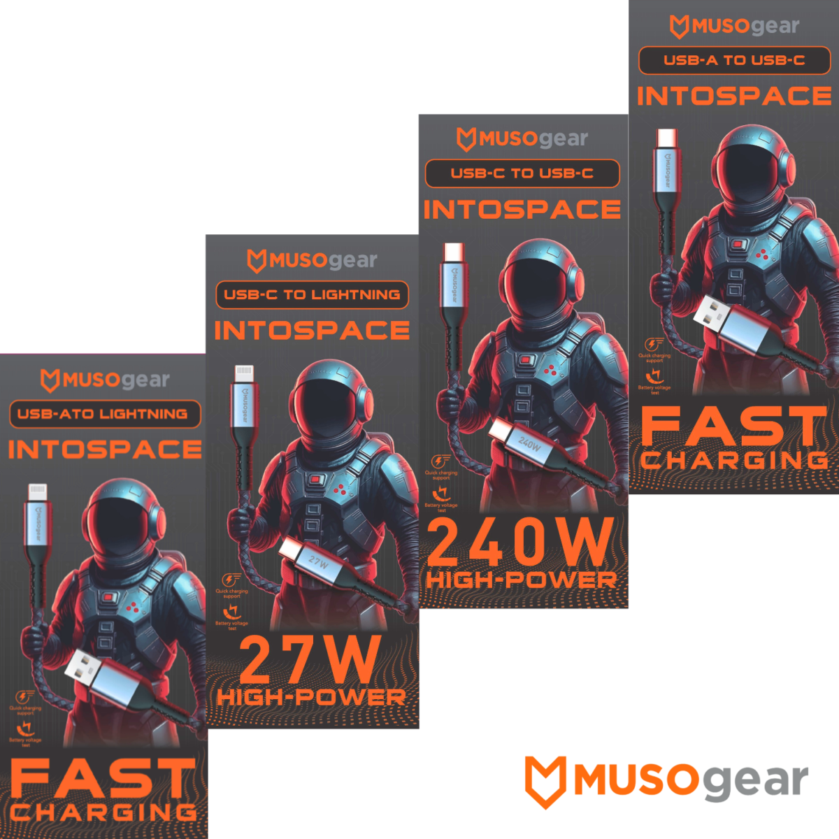 MusoGear 1 Metre Charging Cables - Image 1