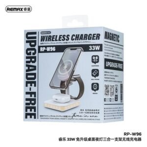 Remax [RP-W96] 3-in-1 Portable Wireless Charging Station with MagSafe, 33W