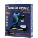 Remax RP-W70-WCH Minxl Pro Series 22W 3-in-1 Foldable Wireless Charger with Light, Black